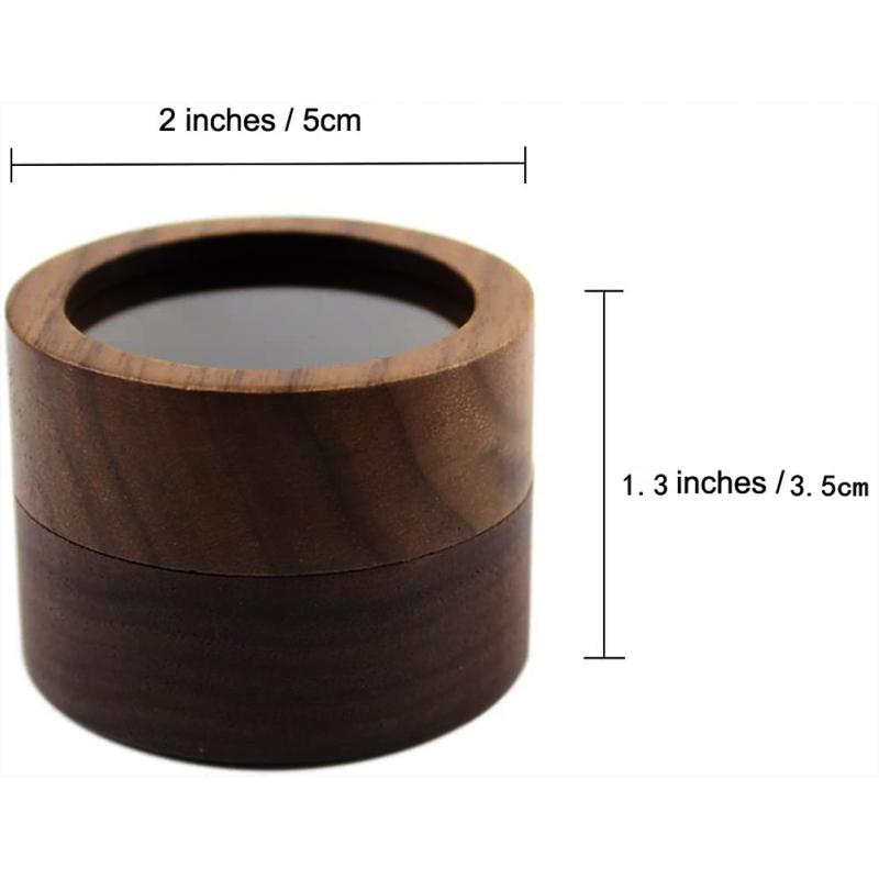 Деревянный футляр для колец с открытым окном, прозрачная шкатулка для драгоценностей для предложения, помолвки, свадебной церемонии