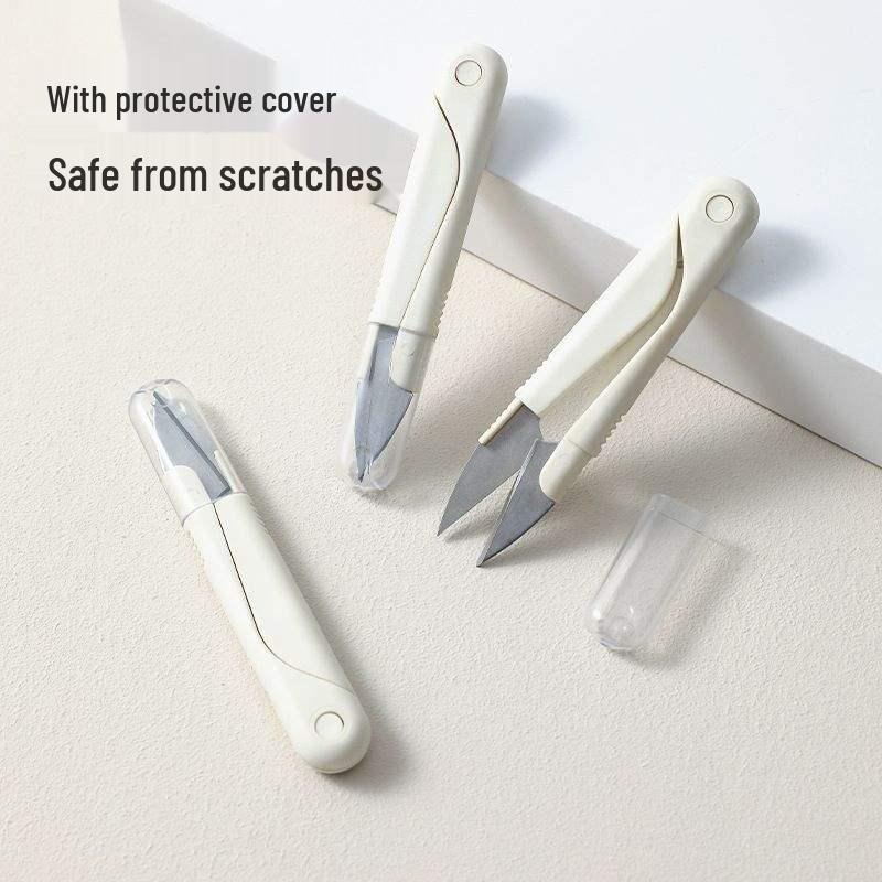 Мини U-образные ножницы для пряжи с чехлом для вышивания крестиком, шитья и рукоделия