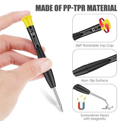 Магнитный набор отверток Ручная микроотвертка Метрическая Пятигранная Torx Плоская Крестовая Y-образная головка Отвертка с ящиком для хранения