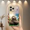 Животное Смешной Ленивец Милый Чехол Для Телефона Для iPhone 17,16,15,14,13,12,11 Plus,Pro Max,XS,X,XR,SE,Mini,8,7,Мягкий Силиконовый Черный Чехол