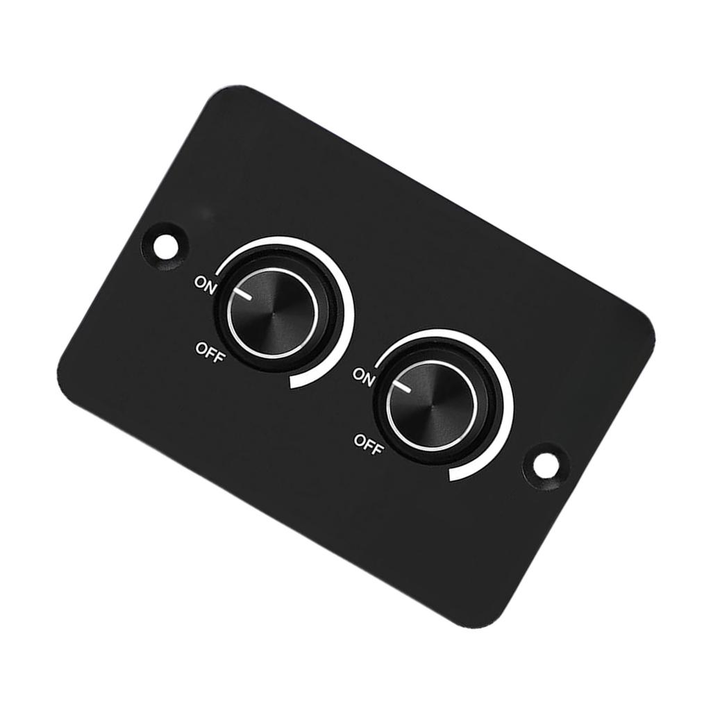 Compact Rotary Dimmer Switch Dual Knob LED Dimmer 60W Capacity Energy Efficient Car Van Installation For LED Lights