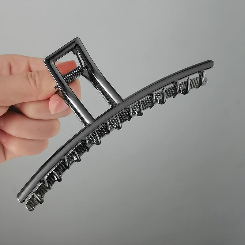 Большой зажим для волос, женский летний металлический коготь для волос, зажим в форме акулы, головной убор, заколка для волос, 14 см, большие шпильки для девочек, металлические аксессуары для волос, орнамент, заколки для волос