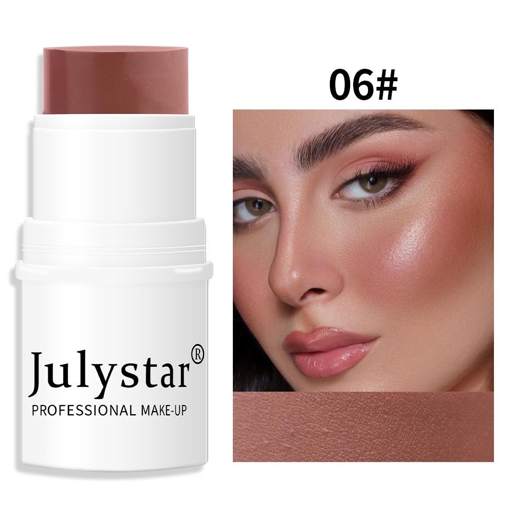Румяна-хайлайтер Julystar Light Pink - естественное сияние без стойкого цвета, легкое создание нежных черт лица