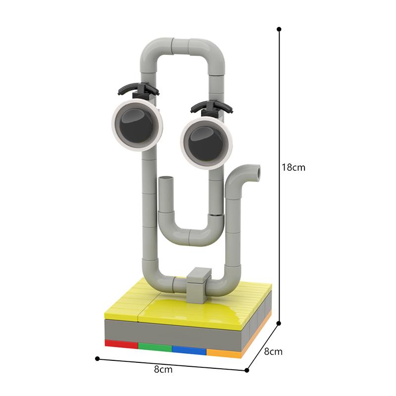 Buildmoc Creative Office Funny Clippy the Age Revealer World MOC Building Blocks Toys for Children Kids Gifts Toy 85PCS Bricks