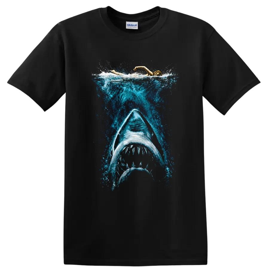 Shark Attack Graphic T Shirt Swim Enthusiast Ocean Lover Tee
