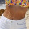 Double Layer Metal Waist Chain for Women Sexy Imitation Pearl Tassel Body Jewelry Chic Shell Sea Star Beach Bikini Belly Chains