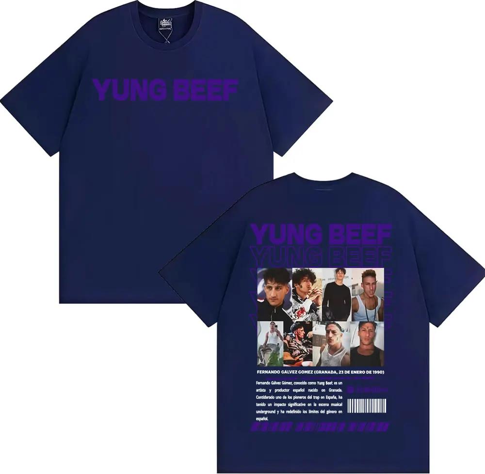 Rapper Yung Beef Album Tour Cover Merch T-shirts for Men Fashion Gothic Hip Hop T Shirt Cotton Oversized T-shirt Streetwear