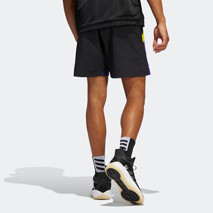 adidas Баскетбольные Шорты Мужские Колледжный Фиолетовый Умеренные Прямые Брюки HK9465