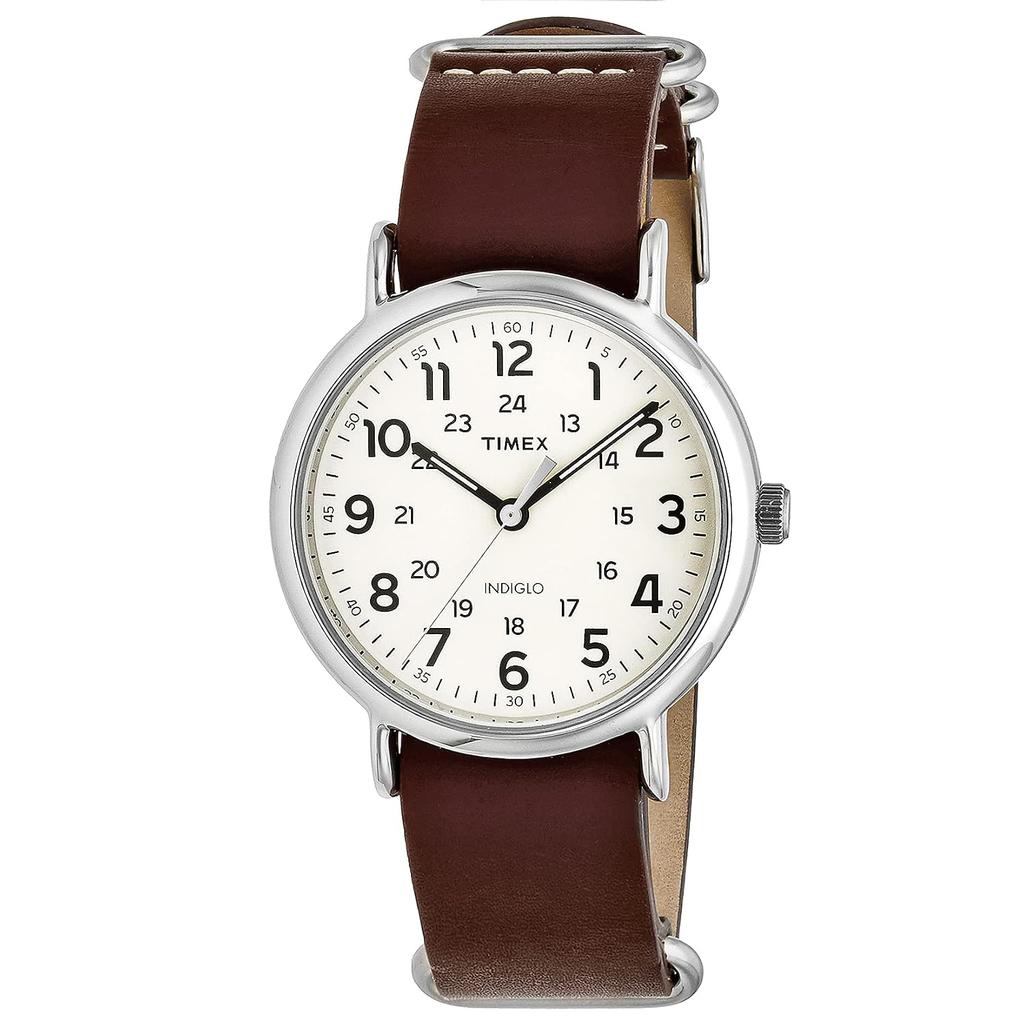 Мужские часы TIMEX Weekender Кварцевые Латунь Телячья кожа T2P495
