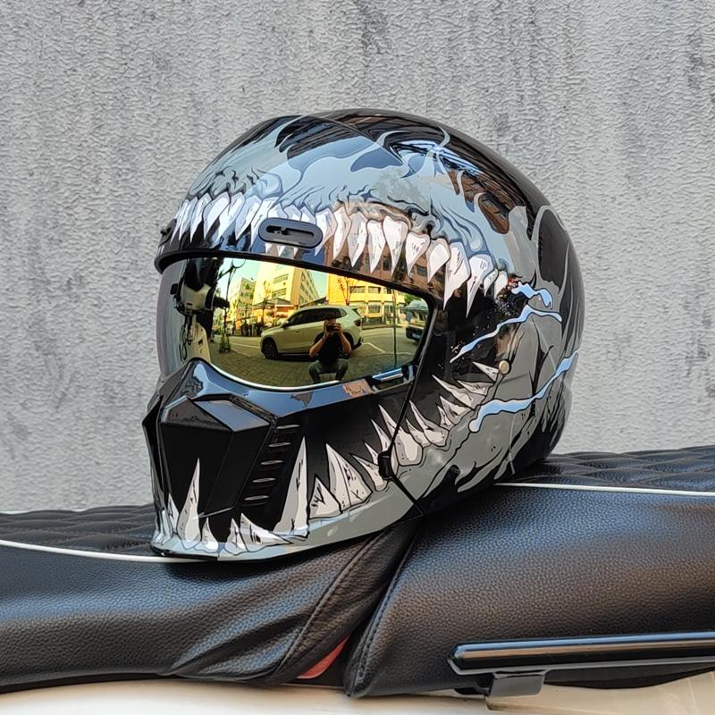 Новый Scorpion Retro Motorcycle Cascos Moto Locomotive Personality Многоцелевой комбинированный шлем Half ML XL XXL XXXL