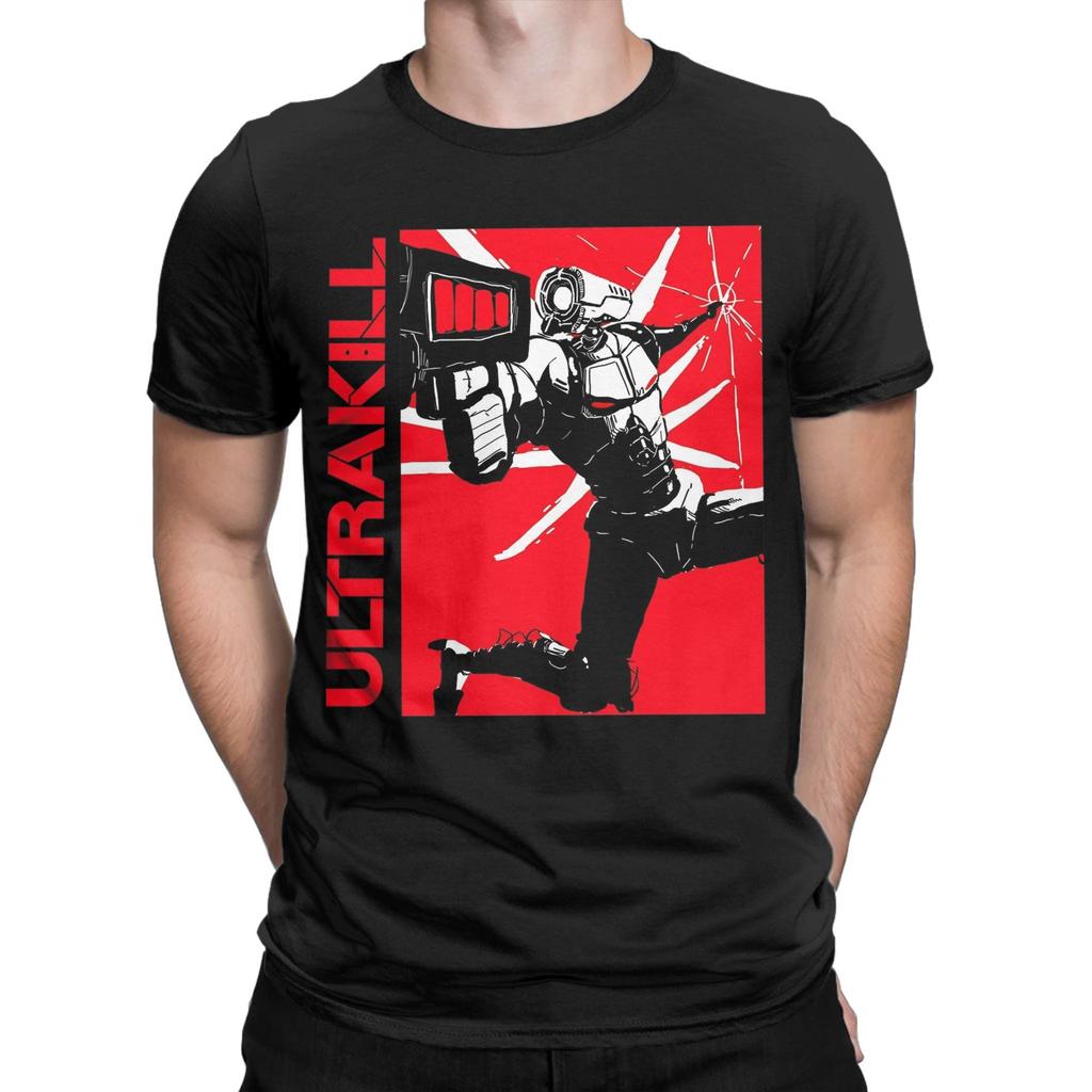 Мужская футболка Ultrakill 100% Хлопок Одежда Удивительные Футболки с Коротким Рукавом и Круглым Вырезом Большие Размеры