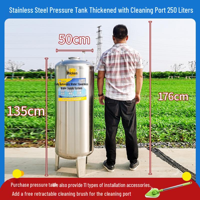 Home Use Automatic Stainless Steel Water Pressure Booster Pump and Tank