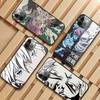 Cartoon Anime Jujutsu Kaisen Phone Case For IPhone 13 12 11 XS X 8 7 6 Plus Mini Pro Max SE 2022 Black PC TPU Glass Phone Cover