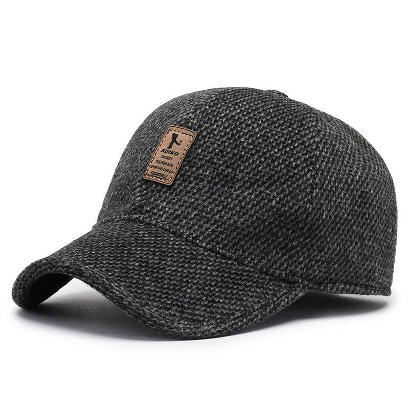 Warm Winter Cap Sport Golf Baseball Cap Hats For Men Casual Fashion Dad Caps with Thicken Earflaps