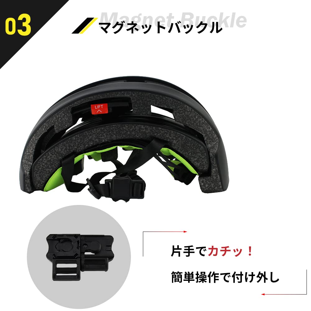 Складной шлем Bringer для велосипеда, скейтборда, с магнитной застежкой, черный [сертифицировано SGS]