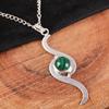 Malachite Gemstone Pendant Jewelry, 925 Solid Sterling Silver Pendant Jewelry, Handmade Artisan Jewelry For Wedding Gift