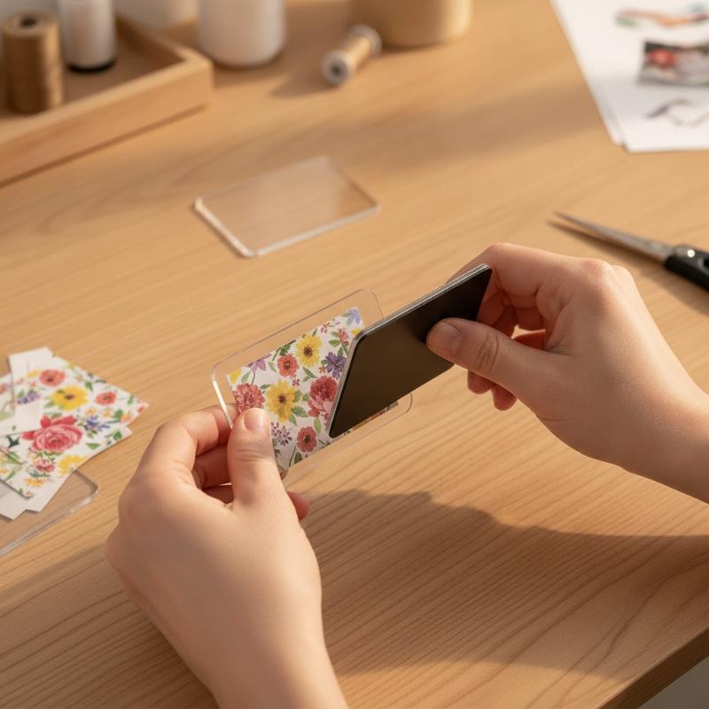 5 шт. Пустые акриловые магниты на холодильник для DIY, прозрачный слой, сильная магнитная основа, для домашнего декора, поделок, демонстрации фото