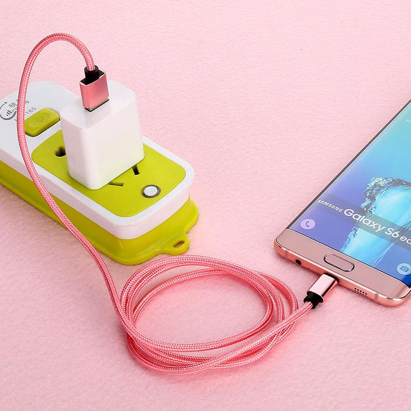 3м Кабель для зарядки из чистой меди с нейлоновой оплеткой для Apple, Android, Type-C, Honor, Huawei