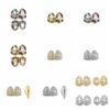 Shiny Tooth Caps Hollow Cross Grillz Unisex Hip Hop Copper Grillz  Halloween Parties