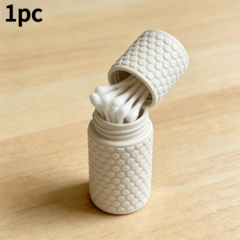 Compact 3D Printed Storage Container for Cotton Swabs, Practical Desk Organizer for Small Items & Sundries