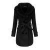 Autumn and Winter Women's Woolen Coat Medium and Long Korean Version Big Fur Collar Woolen Coat