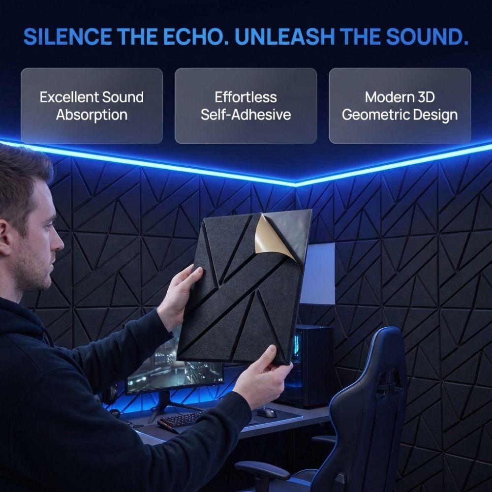 High Density Soundproof Panels Square Shape Wall Stickers Felt Panels Recording Studio