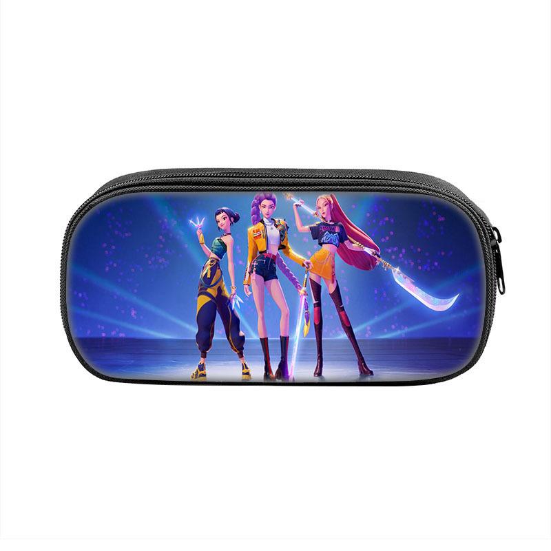 Пенал Demon Hunters K-Pop Пенал для детей младшего и среднего школьного возраста Сумка для хранения CLE