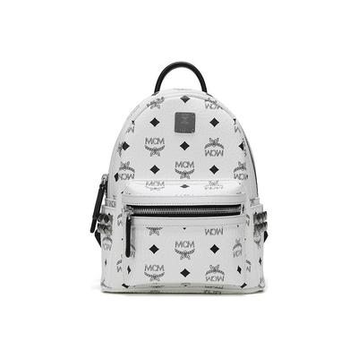 Рюкзак Stark Visetos Classic с двусторонней заклепкой из кожи, мини, унисекс, белый MMK6SVE41WT001