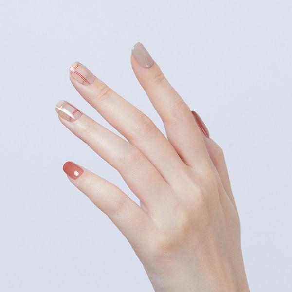 Dashing Diva Magic Press Nail Sticker 20p Set, Cozy Check, 1 Set