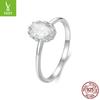 Bright Beauty One Carat Mozzarella Diamond Ring Wedding Ring, Light Luxury Temperament S925 Sterling Silver Ring