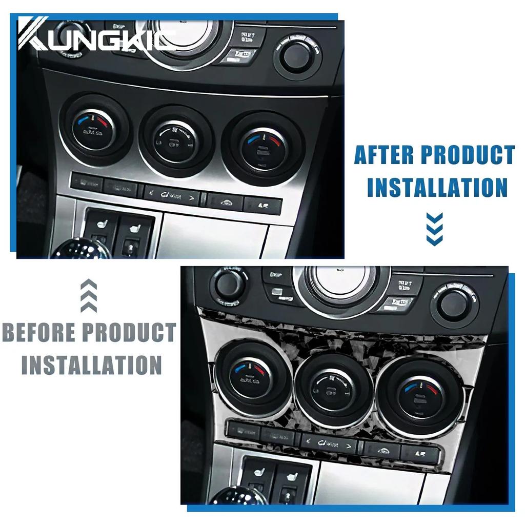 Carbon Fiber Radio Panel Sticker for Mazda 3 2010-2013 Interior Accessories