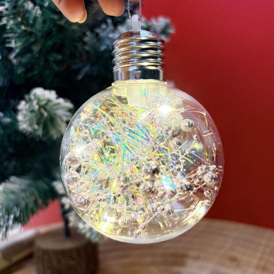 Рождественское украшение LED световые шары мягкое окружающее свечение небьющийся ПВХ праздничные огни праздничный светящийся шар