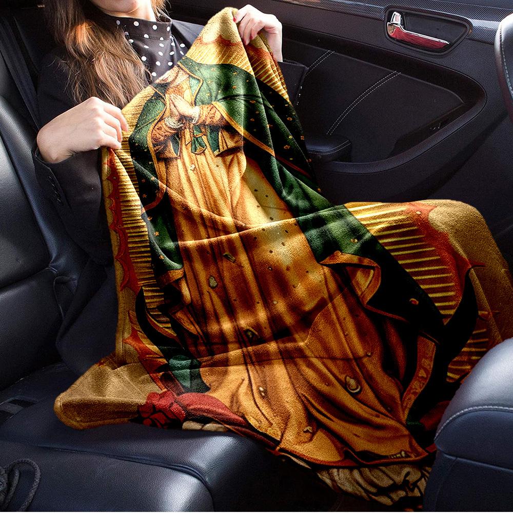 1pc Virgin Mary,Guadalupe,Devotion Flannel Blanket Lightweight Soft for All Seasons, Ideal for Couch, Office, Bed, Travel, Camping Throw78