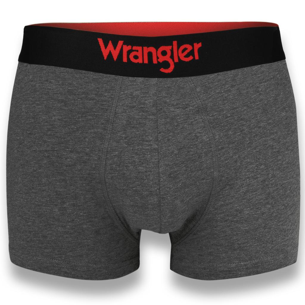 Wrangler Zestaw Bokserki Męskie 22055 Szary Bawełna 4 Pak