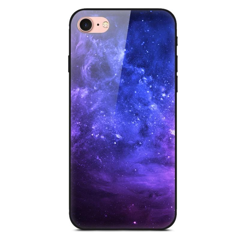 For iPhone 18 7 8 Plus Case Fashion Lovely Tempered Glass Phone Back Cover for iPhone 18SE SE 2020 Bumper Cases for iPhone 187 7Plus Capa