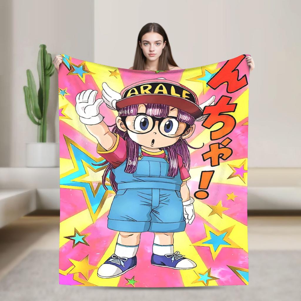 Soft BlanketsGirls Boys Travel Dr. Slumps Throw Blanket Flannel Bedspread For Living Room Fashion Sofa Bed Cover