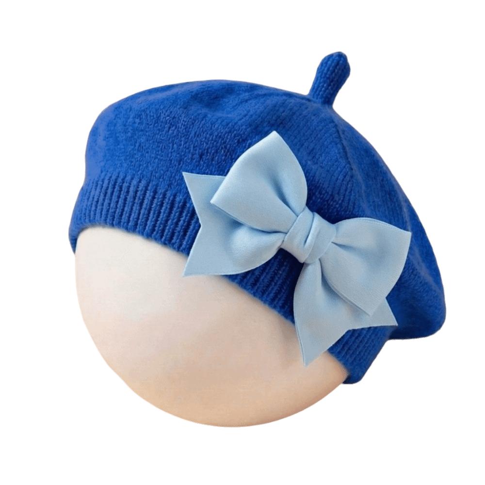 Soft Kids Beanie Cap Knitted Warm Hat New Baby Big Bow Beret Daily
