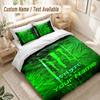 Custom Name Bedding Set 3 PiecesMonster Energy Print Duvet Cover + 2 Pillowcases Soft Bed Decor