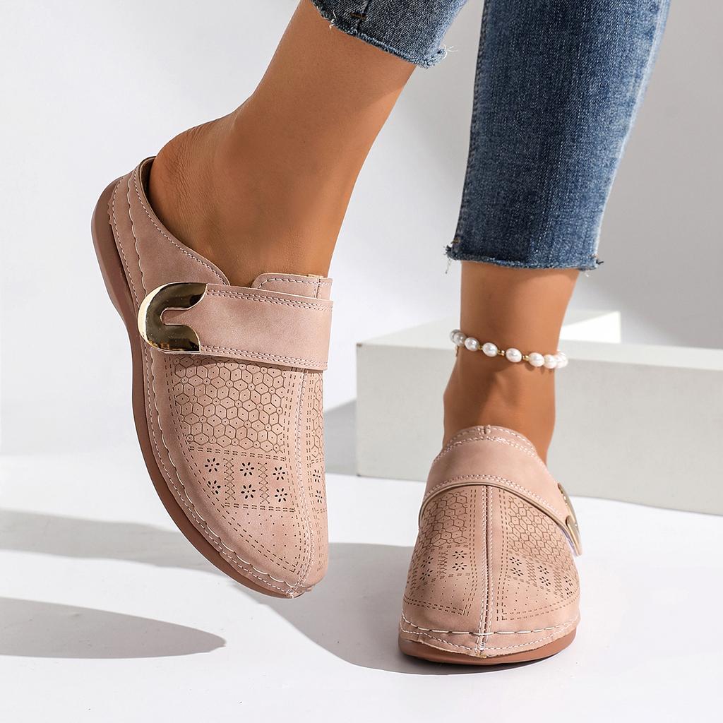 Модные женские тапочки Повседневные Нового узора Простые Однотонные Сандалии Легкие Удобные На толстой подошве Шлепанцы Слайды Женские