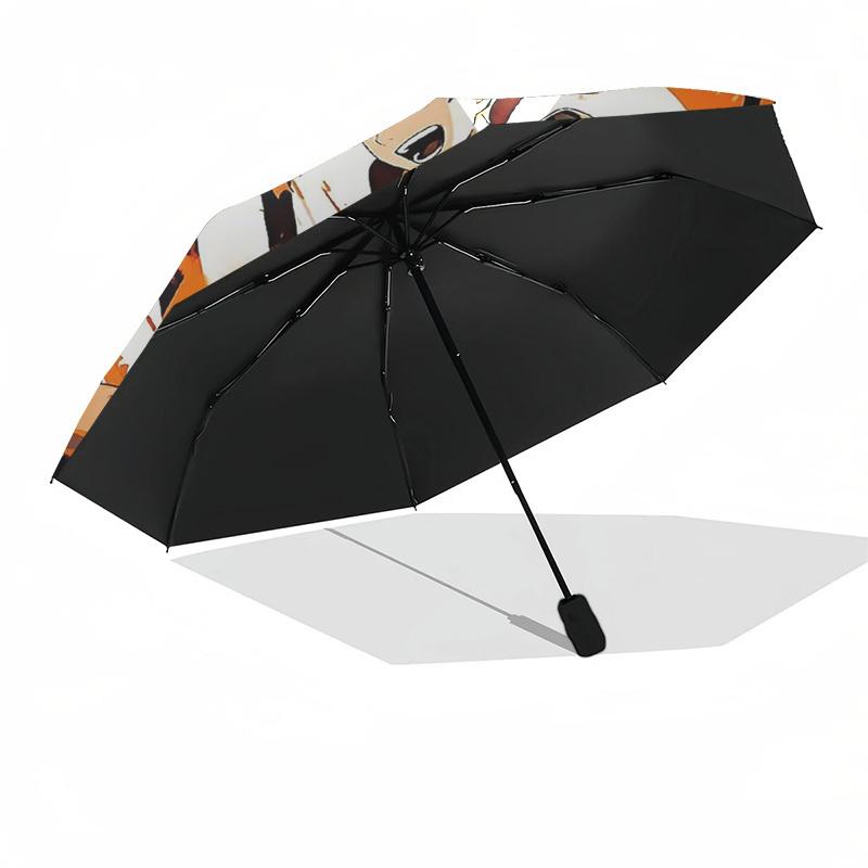 1pc Pikachu Stained Glass Auto-Folding UmbrellaPortable 3-Fold Design with 8-Bone Iron Frame, Perfect for Outdoor Use, Festive Gifts, Travelers, Daily
