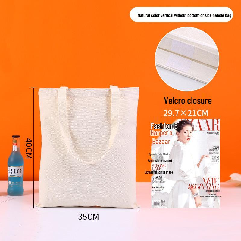 Высококачественная холщовая сумка-тоут с индивидуальным логотипом - Белая, Пустая, Персонализированная печать