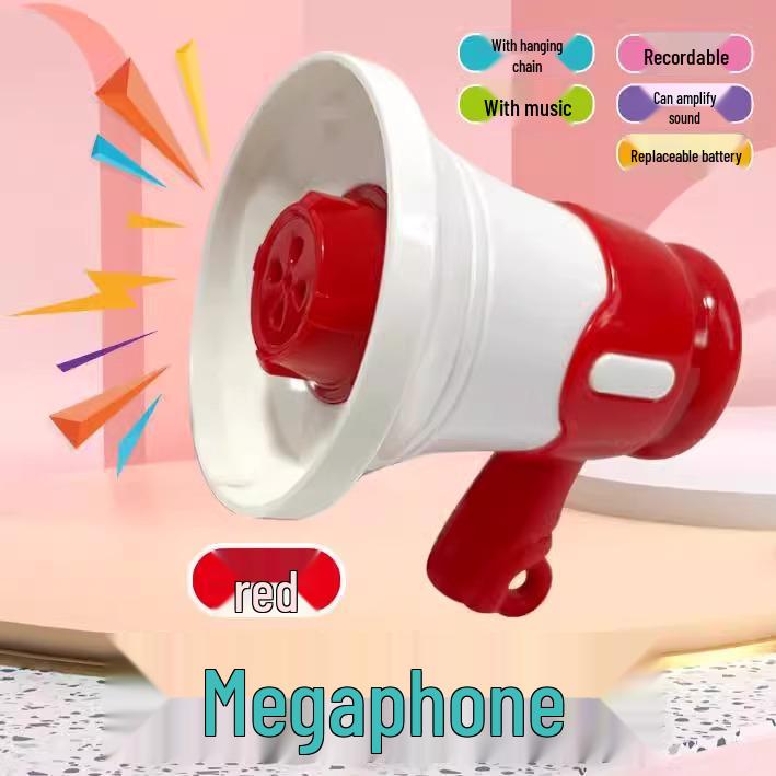 Mini Megaphone Keychain: Children's Toy Speaker & Recorder - Schoolbag Pendant 2025