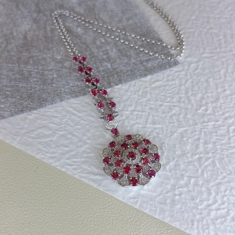 Sace Gems Сертифицированное ожерелье из стерлингового серебра 925 пробы с натуральным гранатом, 3 мм, для женщин, помолвки, коктейльной вечеринки, ювелирные украшения