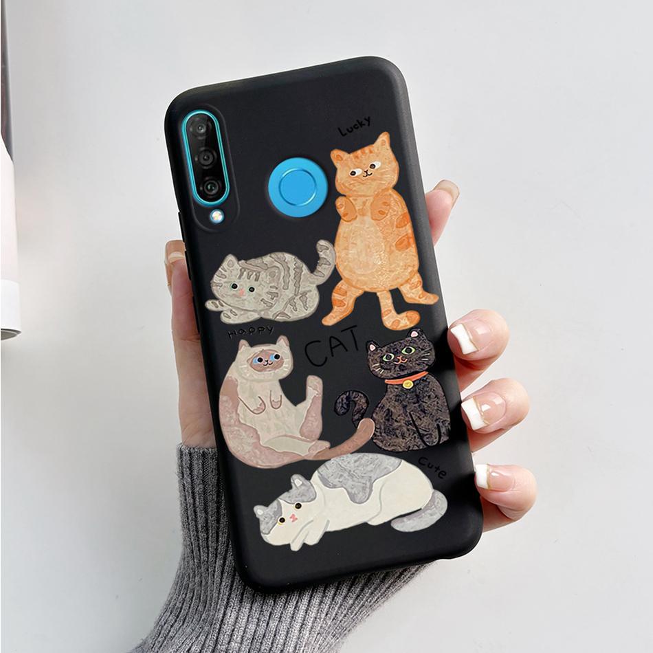 Чехол для Huawei P30 Lite Милый Мультяшный Медведь Лягушка Мягкий Матовый Силиконовый Чехлы для Телефона Для Huawei P30 P30Lite P30Pro P 30 Lite Pro Чехол