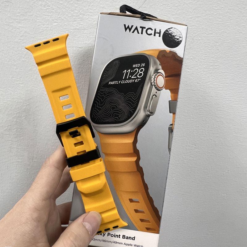 Силиконовый Ремешок Спортивный Браслет для iWatch Ultra2 Apple Watch 10/9/8/1/2/3/4/5/6/7 46мм 49мм 45мм Для Watch 41 44 40 38 42мм