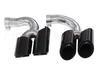 18-24 Model Porsche Quad Round Black Titanium Tailpipe Exhaust Tip