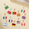 Браслет-шарм с маленькими флагами стран DIY для женщин и мужчин, персонализированное ювелирное изделие из нержавеющей стали, подарок на Кубок мира по футболу