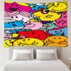 Mr Man Colorful Creatures Tapestry Room Decoration Wall Hanging for Living Room Bedroom, dormitory, Birthday and Christmas gifts