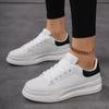 Белые туфли большого размера мужские и женские осенние кожаные водонепроницаемые повседневные спортивные туфли молодежные повседневные кеды