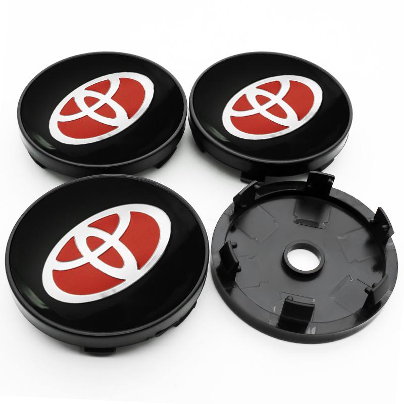 4 шт. 56+60 мм Наклейки-значки ступицы колеса автомобиля Центральные колпачки Покрытие диска Автоаксессуар Для Toyota Prado Yaris Hilux Verso Fortuner Supra